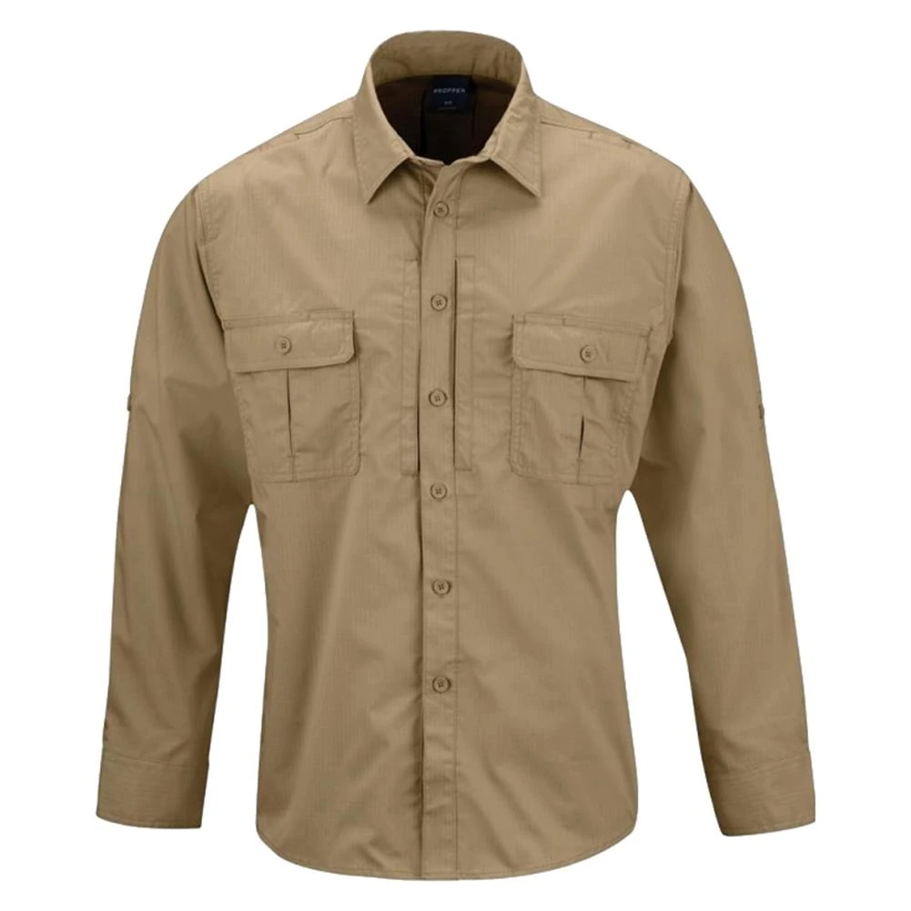 Men's Propper Long Sleeve Kinetic Shirt Khaki~1 3 Men's Propper Long Sleeve Kinetic Shirt Khaki~1