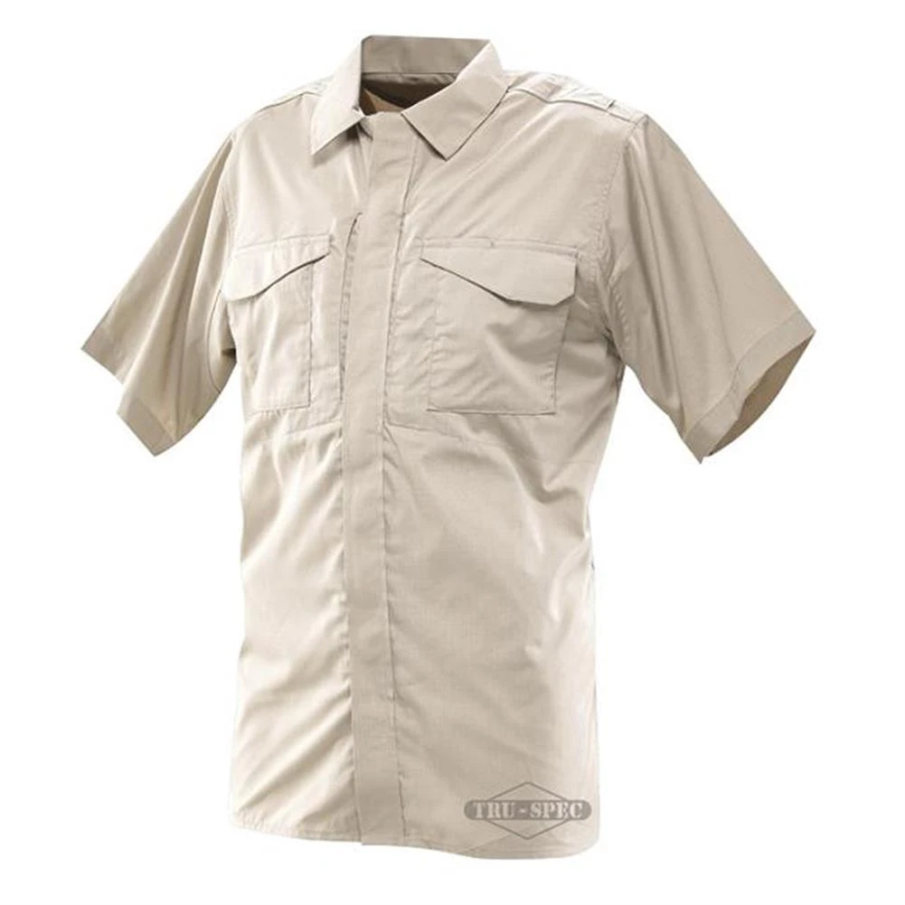 Men's TRU-SPEC 24-7 Series Ultralight Short Sleeve Uniform Shirts Khaki 3 Men's TRU-SPEC 24-7 Series Ultralight Short Sleeve Uniform Shirts Khaki